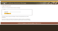Desktop Screenshot of africanamericanheritage.proquest.com